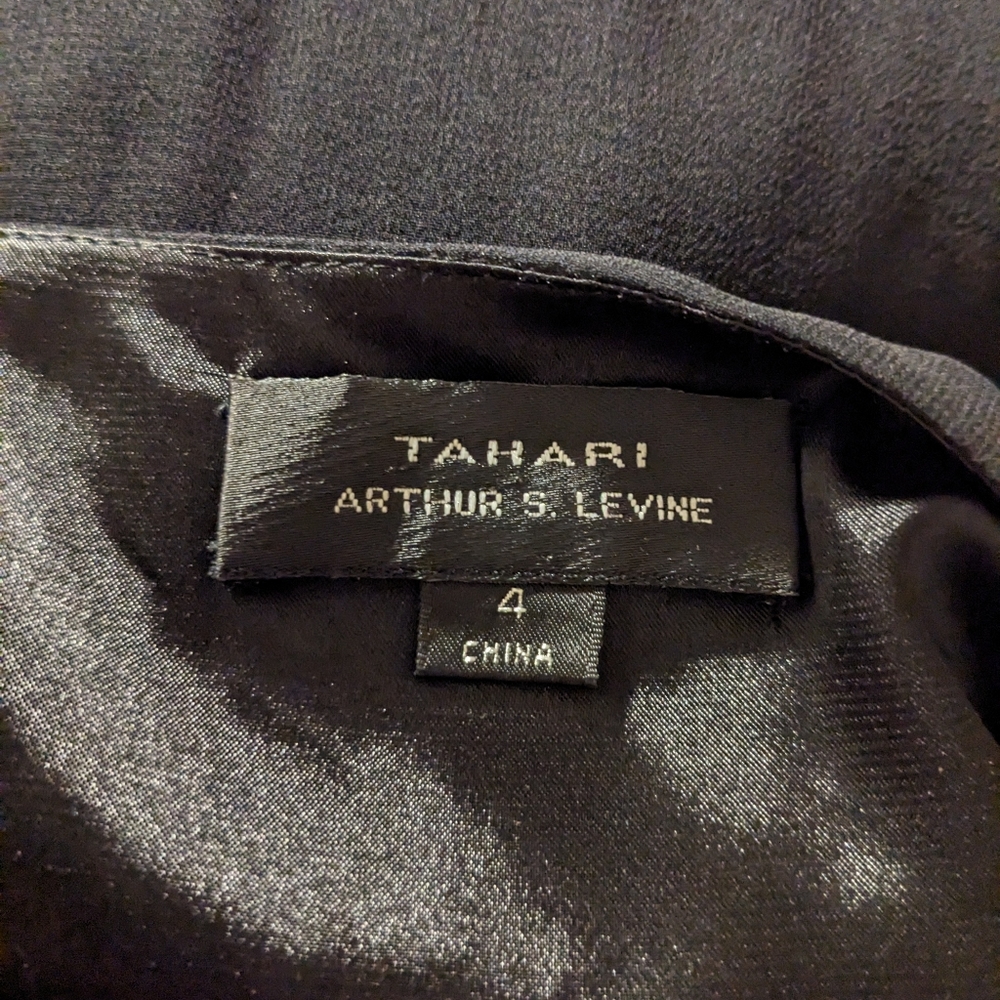 Tahari black silk dress 4 - Picture 2 of 4